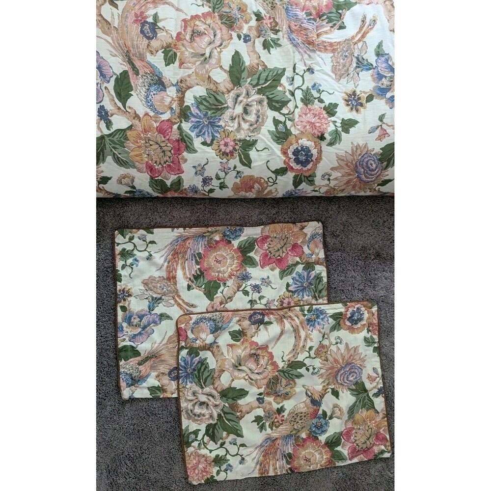 Rose Tree Audrey Queen Comforter Set With 2 Shams Bird Floral Soft Cotton 3pc
